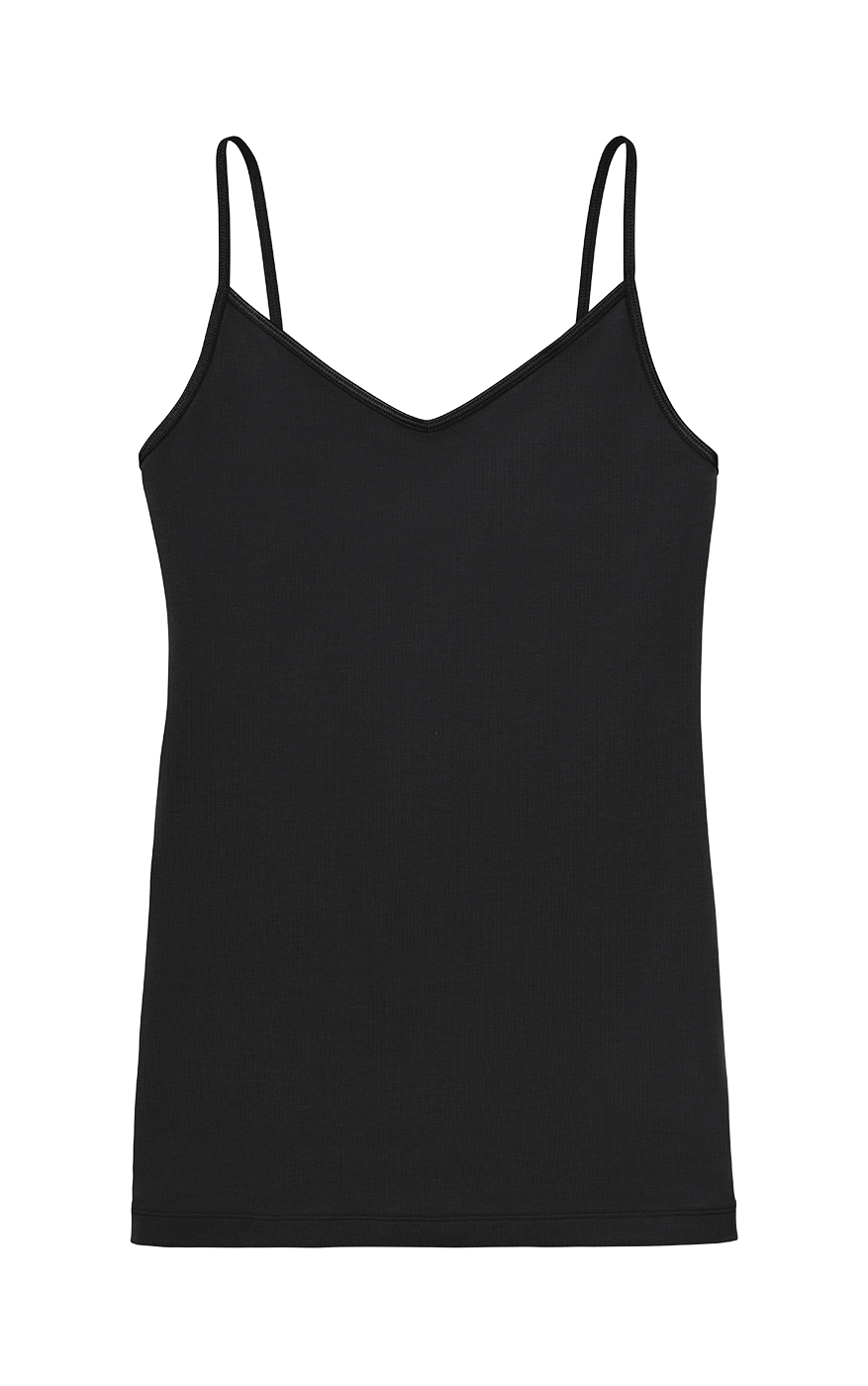 V-neck Camisole in colour black from the Cotton Seamless