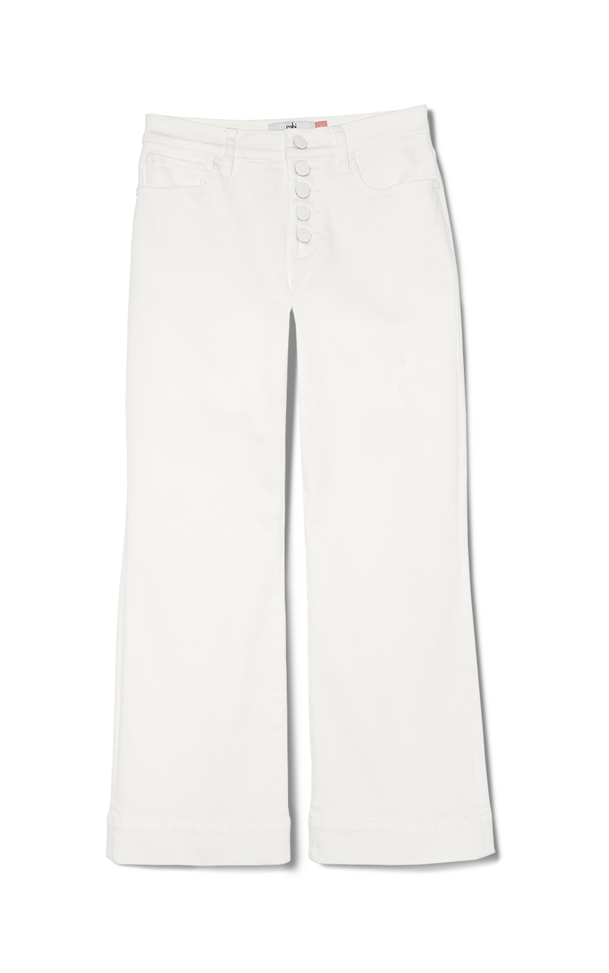 Women's White Cropped Jeans