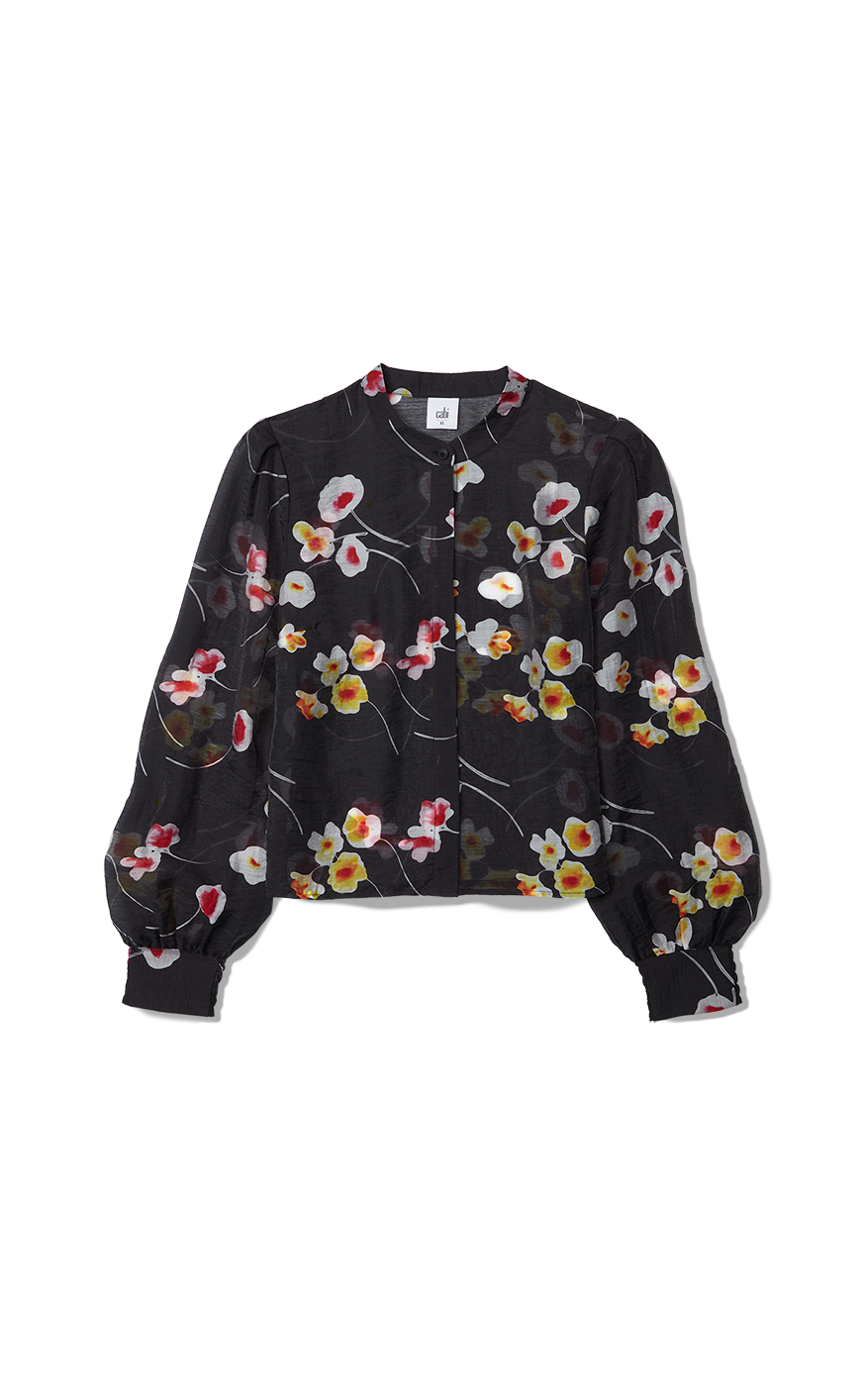 Black Floral Long Sleeve Blouse | cabi Spring 2024