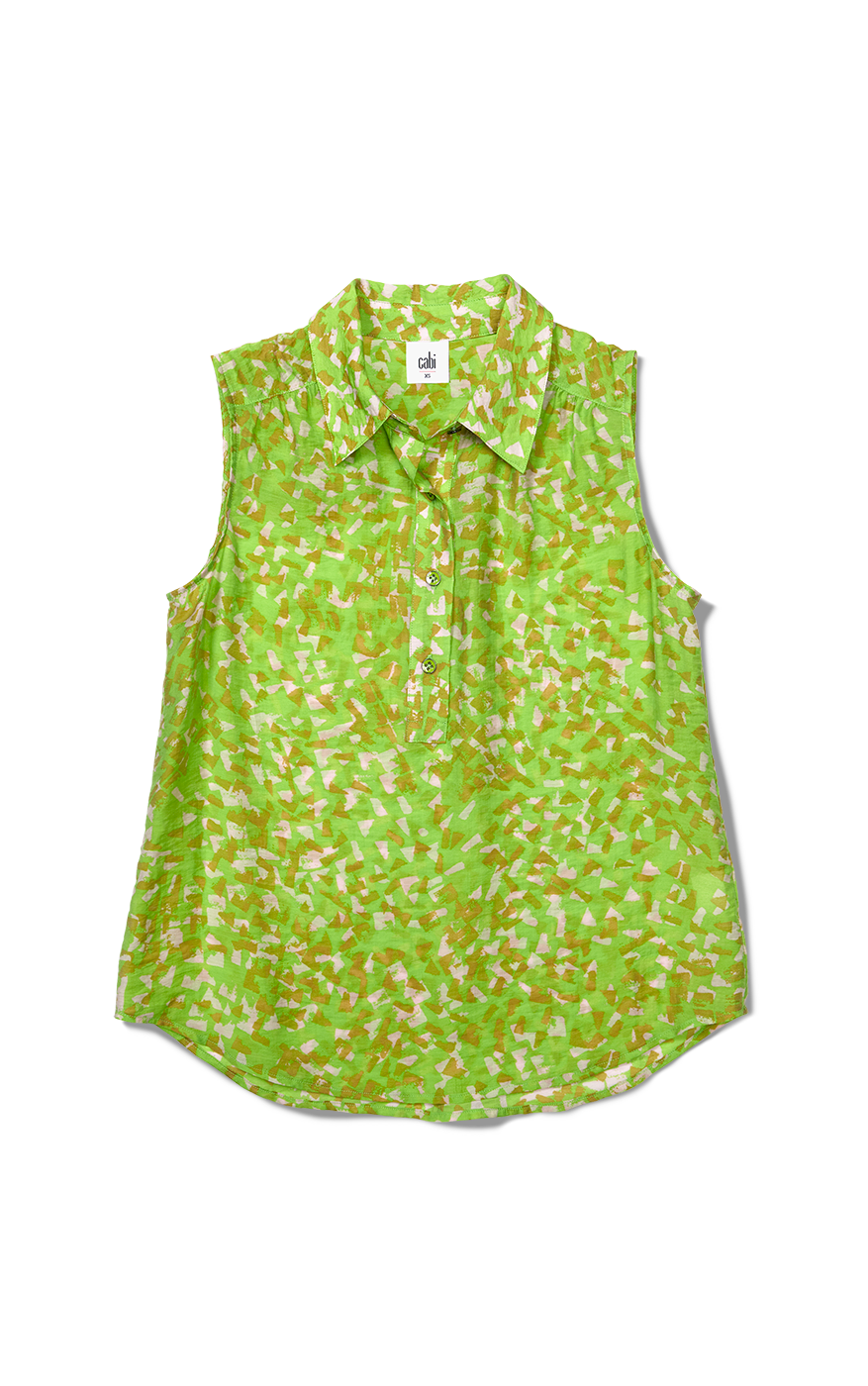 Green Printed Sleeveless Top | cabi Spring 2024