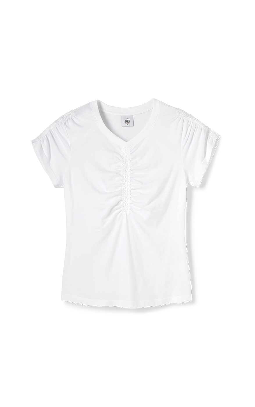 White Short Sleeve Cinched TShirt cabi Spring 2024
