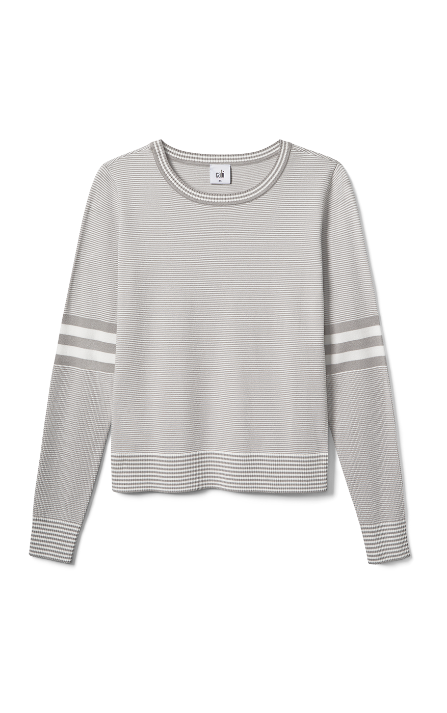 Gray and Ivory Charlie Pullover | cabi Fall 2024 Collection